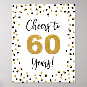 Kaas tot 60 jaar Jubileum of Birthday Sign Poster
