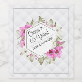 Kaas tot 60 jaar Ruitenroze Wijn Etiket (Enkel label)