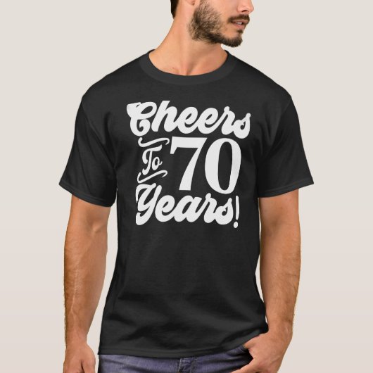 Kaas tot 70 jaar 70 jaar 70 jaar oud Man T-shirt (Voorkant)