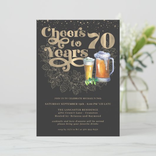 Kaas tot 70 jaar | Milestone Birthday Party Kaart (Staand voorkant)