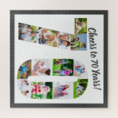 Kaas tot 70 jaar Nummer 70 Photo Collage Square Legpuzzel (Horizontaal)