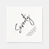 Kaas tot 70 | Moderne volwassen 70e verjaardag Servet (Voorkant)