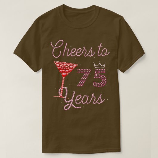 Kaas tot 75 jaar 75e verjaardag 75 jaar oud dag t-shirt (Design voorkant)