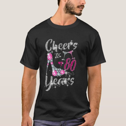 Kaas tot 80 jaar oud 80 jaar oud Wijn hoog T-shirt (Voorkant)