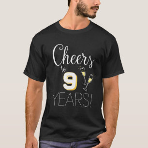 Kaas tot negen jaar gehuwde paren champagne t-shirt