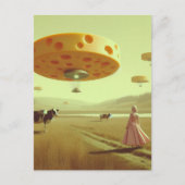 Kaas UFO's in de zuivelweide Briefkaart (Voorkant)