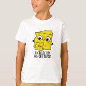 Kaas uit het oude blok Grappig eten woordspeling T-shirt (Voorkant)