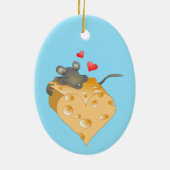 Kaas Valentijn Keramisch sierhuis Ornament (Achterkant)