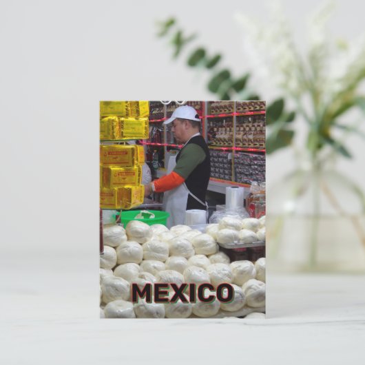 Kaas verkoper in Oaxaca, Mexico Briefkaart (Staand voorkant)