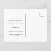 Kaas Verplaatsen Eenvoudige Moderne Minimale Verpl Aankondigingskaart (Achterkant)