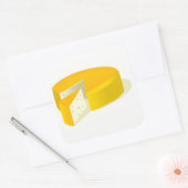 Kaas Vierkante Sticker (Envelop)