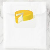 Kaas Vierkante Sticker (Tas)