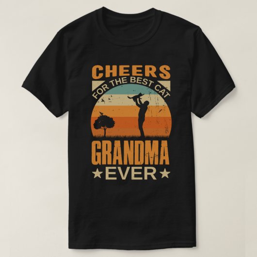 Kaas voor de beste kat GRANDMA ooit  T-shirt (Design voorkant)