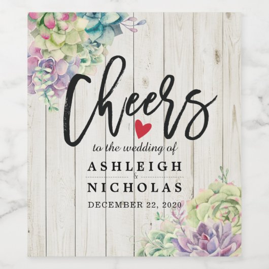 Kaas voor de bruiloft van Planten die een smakelij Wijn Etiket (Enkel label)