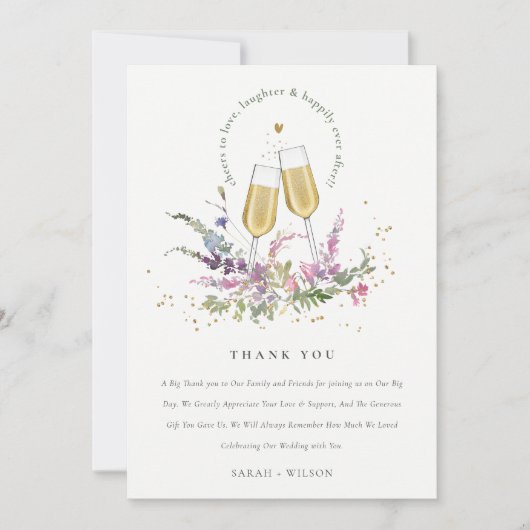 Kaas voor de gouden glansbrij bedankkaart (Voorkant)