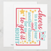 Kaas voor een nieuw jaar feestdagenkaart (Voorkant / Achterkant)