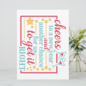 Kaas voor een nieuw jaar feestdagenkaart (Staand voorkant)