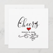 Kaas voor gasten minimalistisch wijnglas kaart (Voorkant / Achterkant)