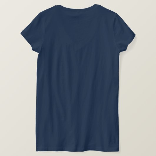 Kaas voor helder nieuwjaar elegant donkerblauw aan t-shirt (Design achterkant)
