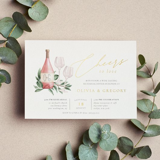 Kaas voor het liefhebben van het eten van wijn rep folie uitnodiging