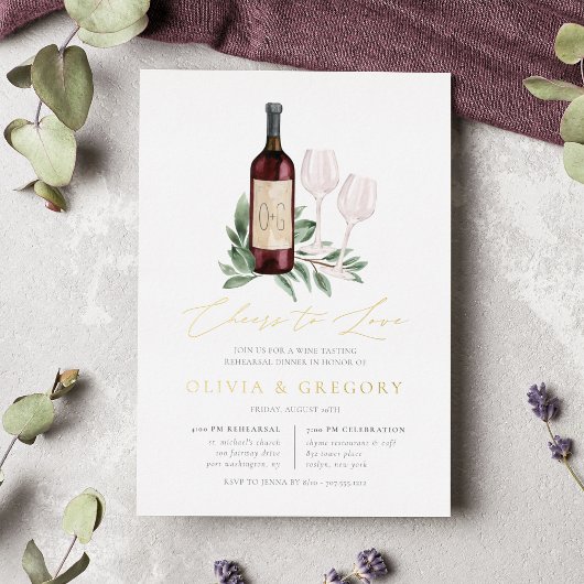 Kaas voor het liefhebben van het eten van wijn rep folie uitnodiging