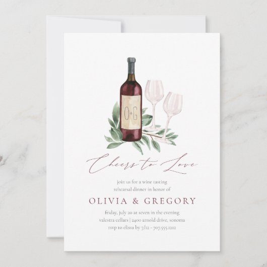 Kaas voor het liefhebben van het eten van wijn rep kaart (Voorkant)