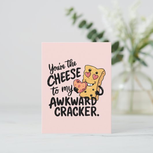 Kaas voor mijn ongemakkelijke | Grappige en Schatt Briefkaart (Staand voorkant)