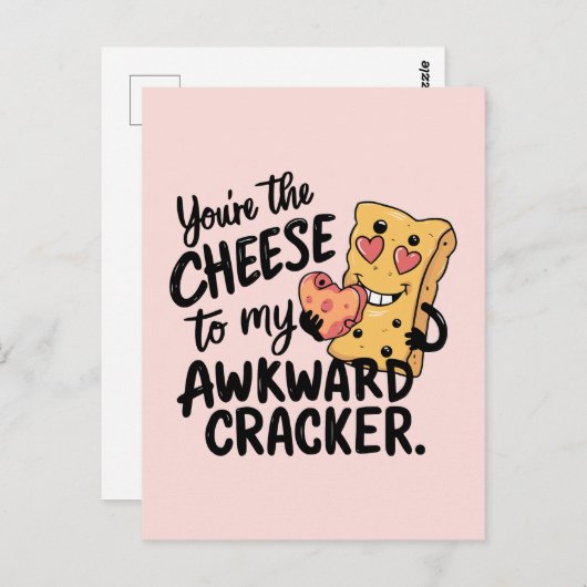 Kaas voor mijn ongemakkelijke | Grappige en Schatt Briefkaart (Voorkant / Achterkant)