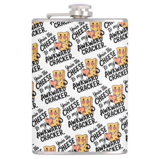 Kaas voor mijn ongemakkelijke | Grappige en Schatt Heupfles (Voorkant)