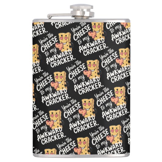 Kaas voor mijn ongemakkelijke | Grappige en Schatt Heupfles (Voorkant)