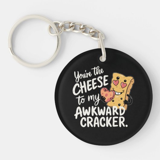 Kaas voor mijn ongemakkelijke | Grappige en Schatt Sleutelhanger (Voorkant)