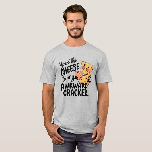 Kaas voor mijn ongemakkelijke | Grappige Valentijn T-shirt (Voorkant volledig)