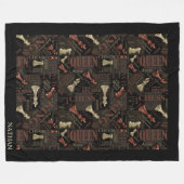 Kaas Voorwaarden en stukken Koper en Gold ID784 Fleece Deken (Voorkant (Horizontaal))