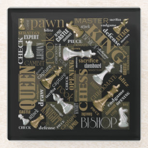 Kaas Voorwaarden en Stukken Zilver en Gold ID784 Glazen Onderzetter