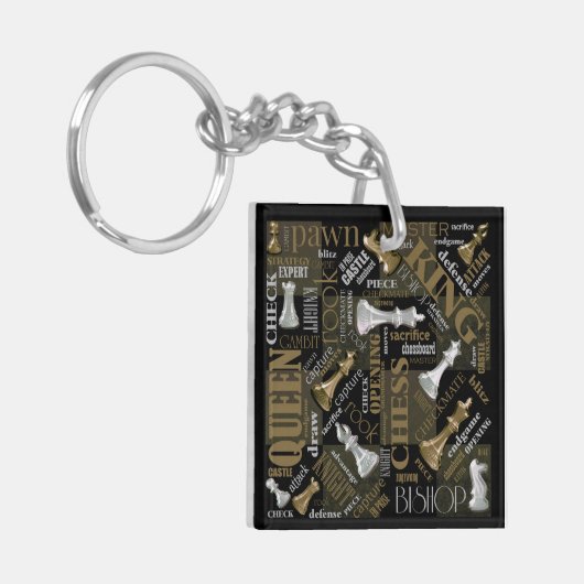 Kaas Voorwaarden en Stukken Zilver en Gold ID784 Sleutelhanger (Voorkant Links)