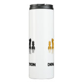 Kaas vraagt om totale concentratie thermosbeker (Achterkant)