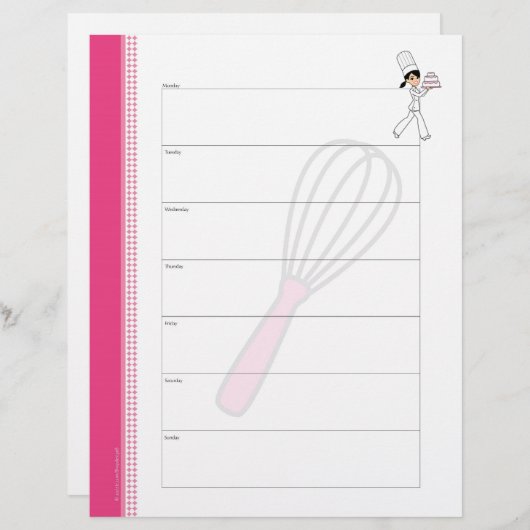 Kaas Weekly Meal Planner Pages (Voorkant / Achterkant)