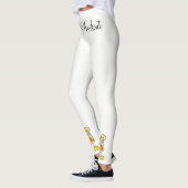 Kaas-werkuitmuis Pizza Witte Leggings (Links)