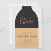 Kaas Wijnflesje Volwassenen Dag Partij Kaart (Voorkant)