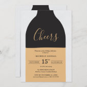 Kaas Wijnflesje Volwassenen Dag Partij Kaart (Voorkant / Achterkant)