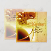 Kaas-wijnproeverende partij CUSTOMIZE Kaart (Voorkant / Achterkant)