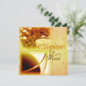 Kaas-wijnproeverende partij CUSTOMIZE Kaart (Staand voorkant)