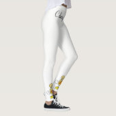 Kaas Workout Muis Pizza Witte Leggings (Rechts)