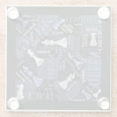 Kaas Zilver en Blauw ID784 Glazen Onderzetter (Achterkant)