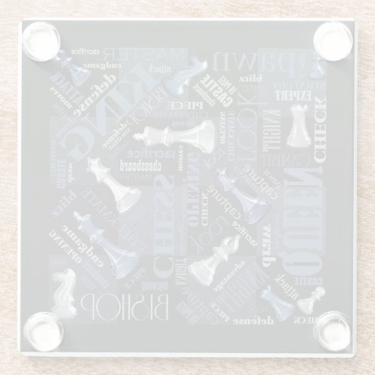 Kaas Zilver en Blauw ID784 Glazen Onderzetter (Achterkant)