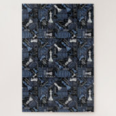 Kaas Zilver en Blauw ID784 Legpuzzel (Verticaal)