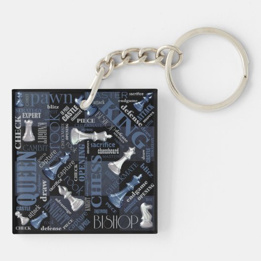 Kaas Zilver en Blauw ID784 Sleutelhanger (Achterkant)