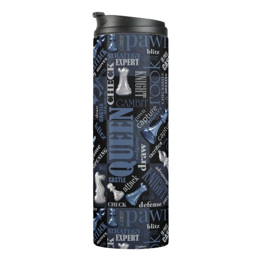 Kaas Zilver en Blauw ID784 Thermosbeker (Geroteerd rechts)