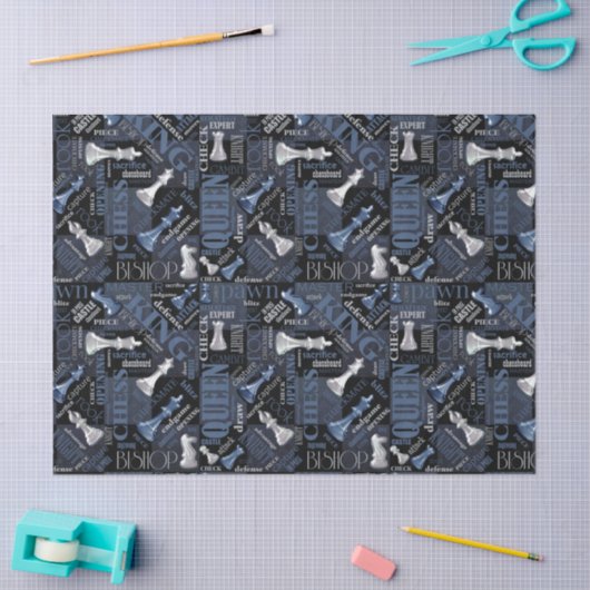 Kaas Zilver en Blauw ID784 Tissuepapier (Craft)