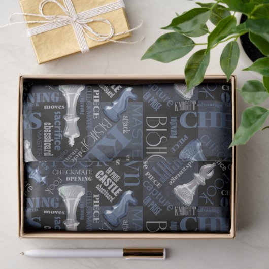 Kaas Zilver en Blauw ID784 Tissuepapier (Geschenk)